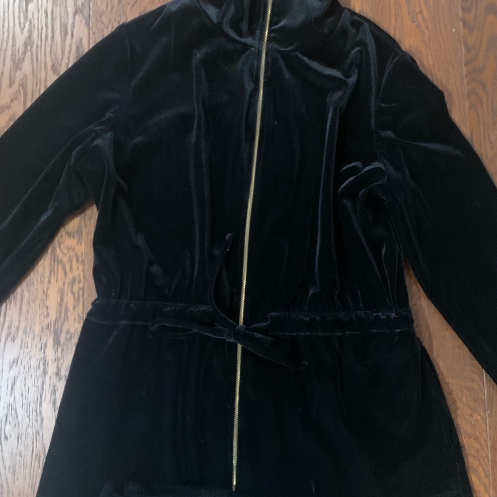 Travel smith Black Velour pantsuit